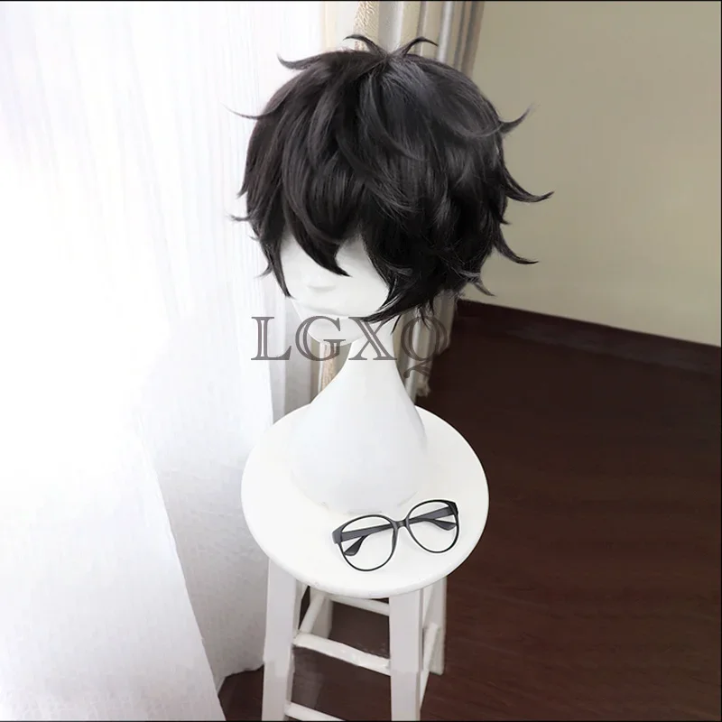 Gamen Persona 5 P5 Cosplay Amamiya Ren Wigs Black Kurusu Akira Cosplay Wigs Heat Resistant Hair Anime Wigs In Stock + Wig Cap