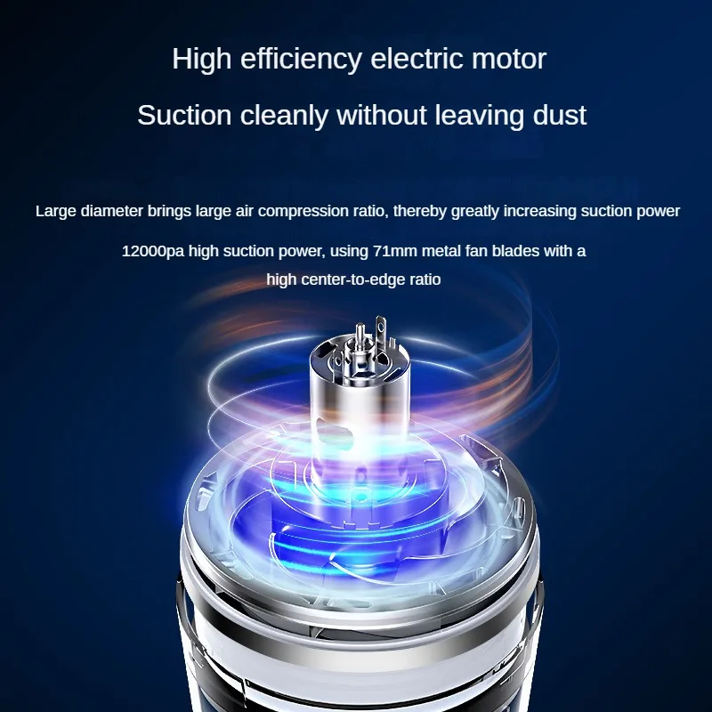 LEIBOO 12000Pa Car Vacuum Cleaner Wireless High Power Vacuum Cleaner Handheld Wet Dry Household Portable Vacuum Cleaner Charging