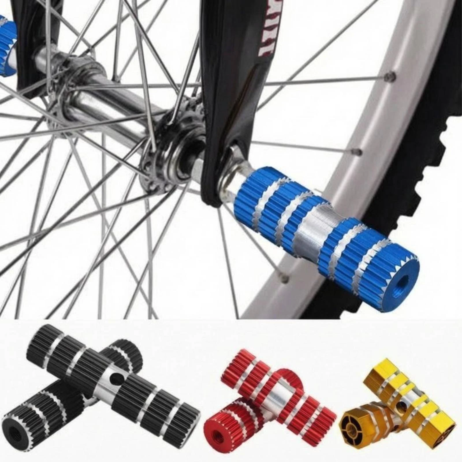 Two-Wheeled Vehicle Rear Foot Peg Load-Bearing Aluminum Rear Foot Peg Sturdy Silver