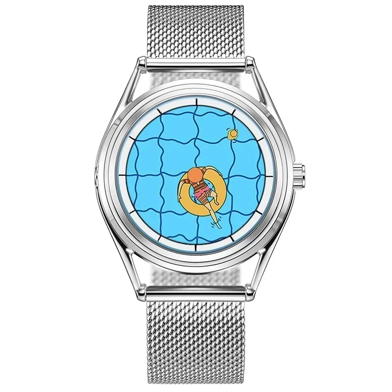 2024 Nieuwe Creatieve Quartz Horloge Niche Art Trend Ins Stijl Persoonlijkheid Mannelijke En Vrouwelijke Studenten Mode Horloge