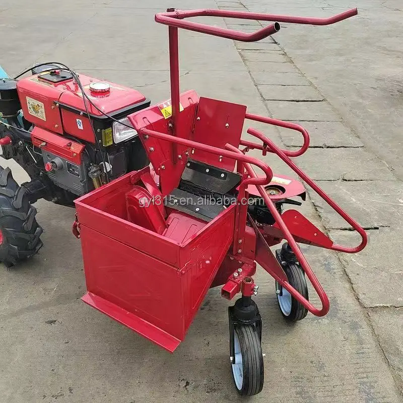 Tiller Machines Small Farm Tractor Walking Tractor Farm Using Mini Single Row Harvest Corn Machine Corn Harvester