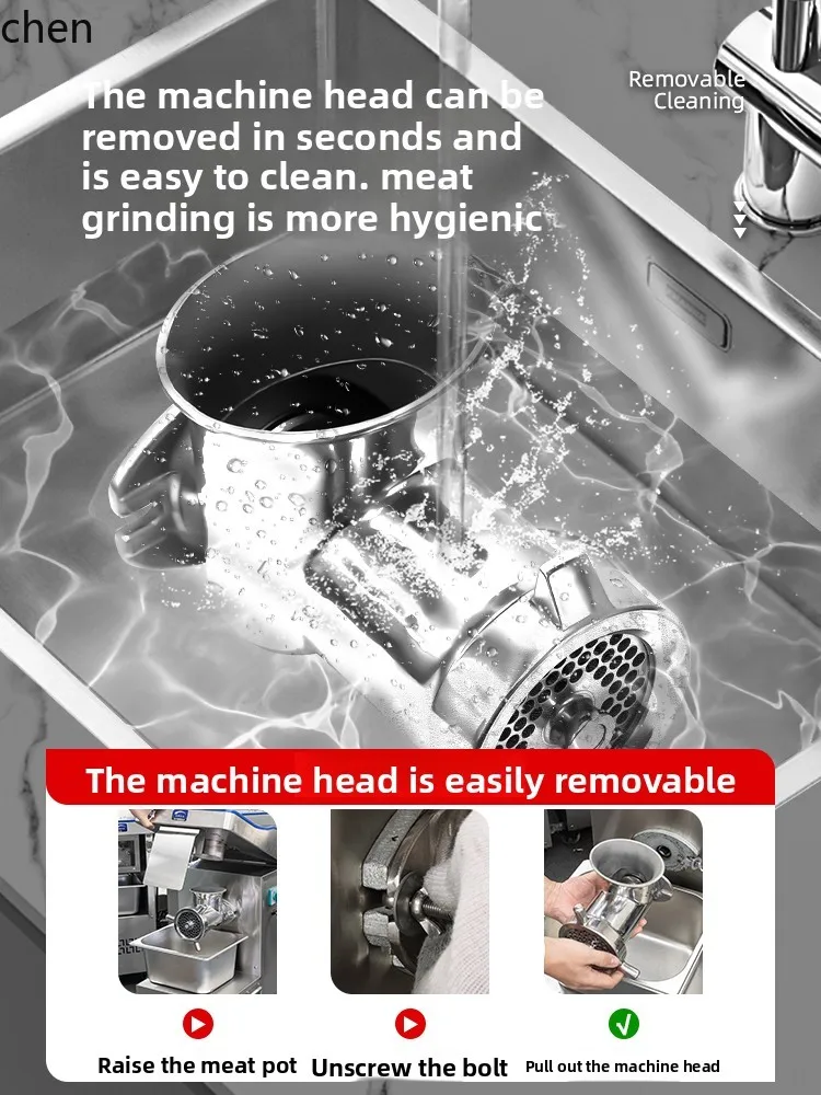 ZML Meat Grinder High Power Stainless Steel Multifunctional Grinding Grinding Meat Grinding Large 22 Type 32 Vertical