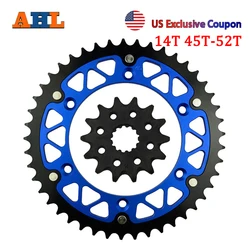 Motorcycle 14T 45T 46T 47T 48T 49T 51T 52T Front & Rear Sprocket For YAMAHA WR250 WR400 WR450 WR450F YZ250 YZ400 YZ450 YZ450F