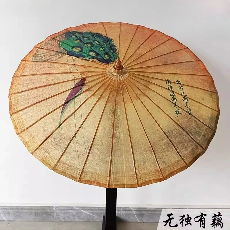 Antique oil paper classical ceiling decoration rainproof sunscreen Hanfu umbrella durable