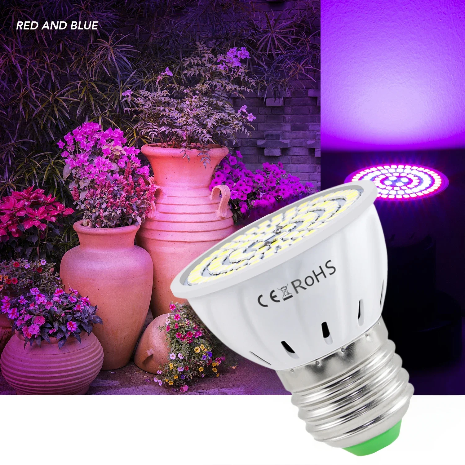 Led planta crescer luz hidroponia interior flor mudas legumes cultivo lâmpada caixa de crescimento lâmpada 220v mudas crescer luz e27