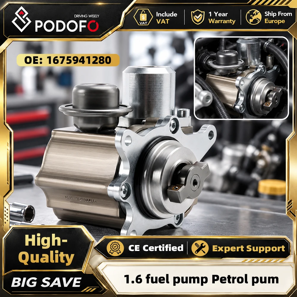 Podofo 1 pz. Pompa carburante 1.6 1675941280 7613933-04 13537528345 per MINI R55-R60 C4 C5 207 308 508 1.6 THP