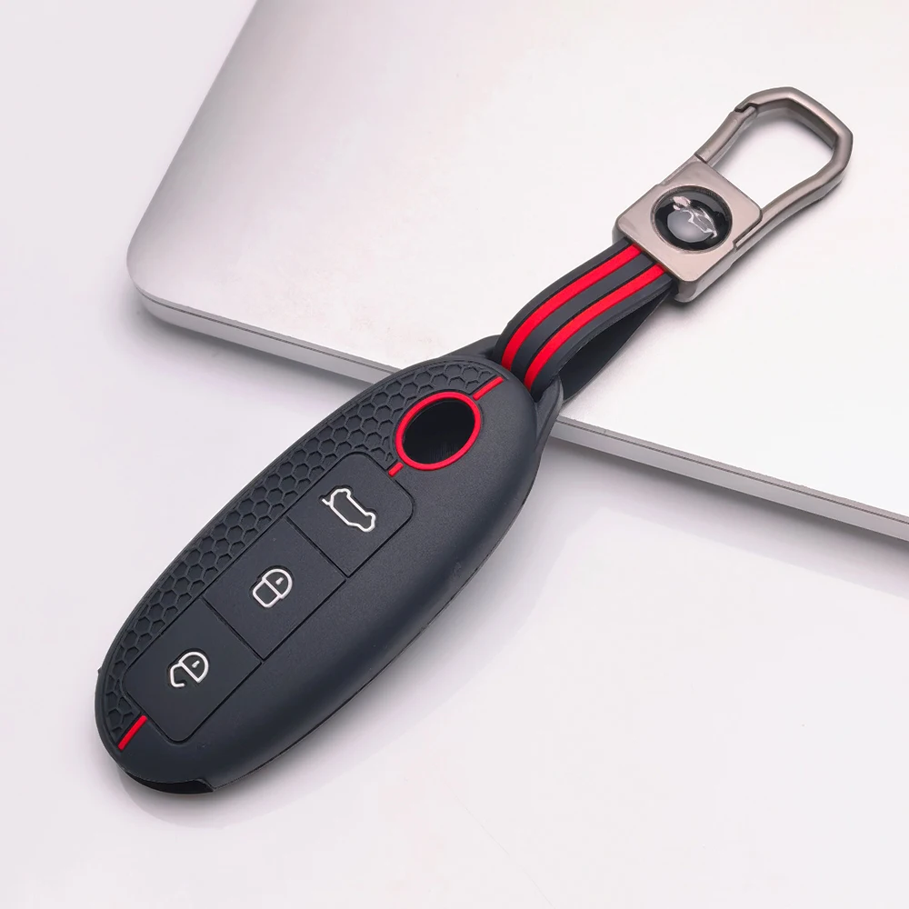 3 Button Silicone Car Key Cover Holder Fit 2024 Dongfeng Nammi 01 New Energy Keyless Remote Key Shell Accessories