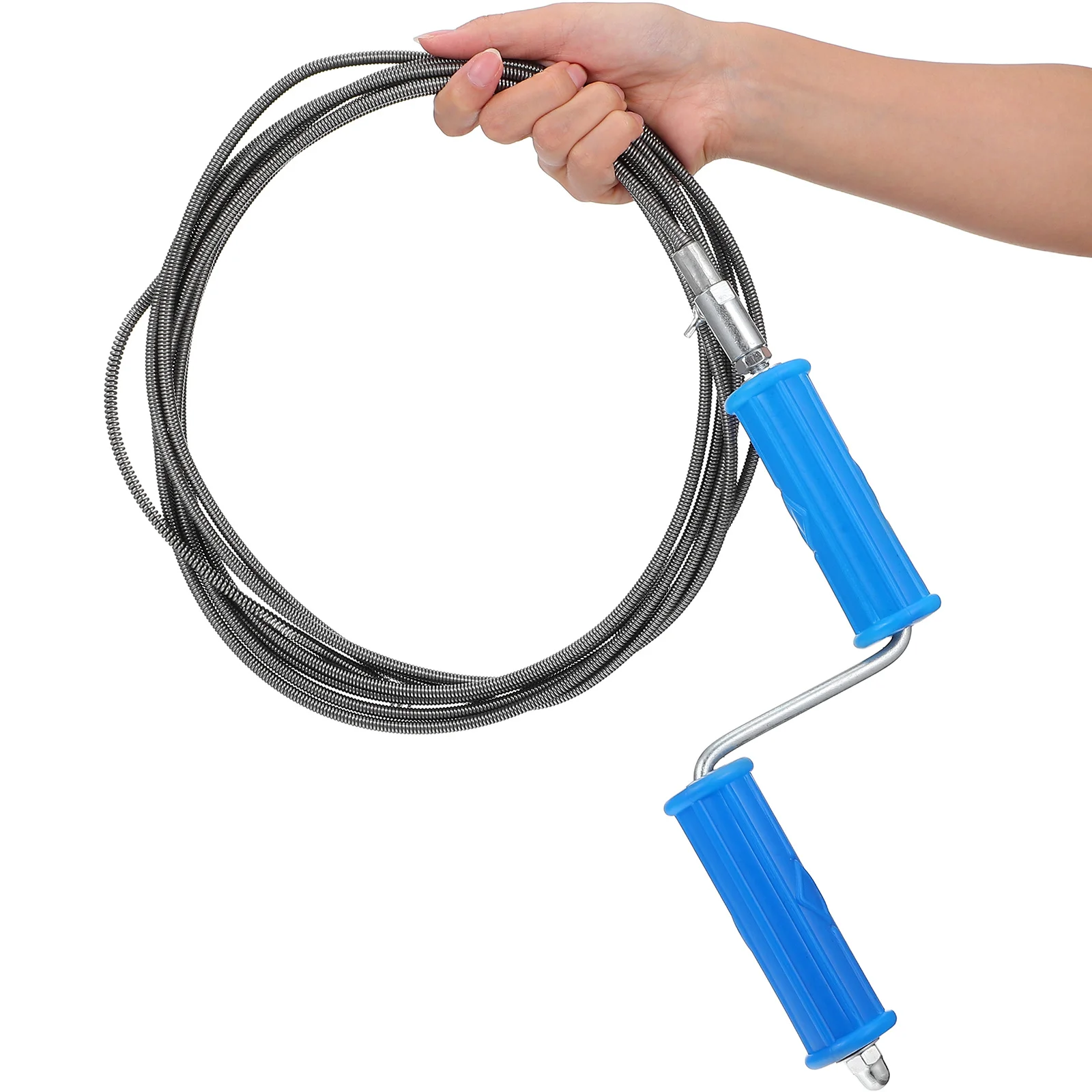 

5M Flexible Drain Auger Plumbing Unclogger Manually Powered Pipeline Dredging Spring For Kitchen Bathroom Shower Sink Clog