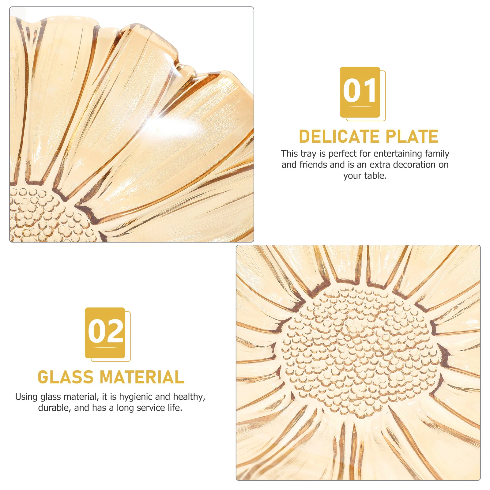 

Glass Fruit Tray Simple Practical Home Storage Plate for Fruit Cake Snack Table Party Use Unique Glass Plate Home Accessory