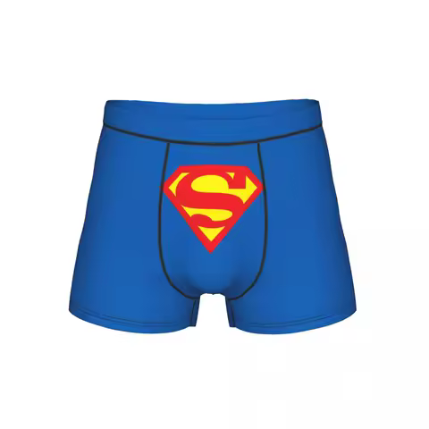 Funny Boxer Supermans Logo Shorts Panties Briefs Men Long Underwear Breathable Underpants for Homme S-XXL