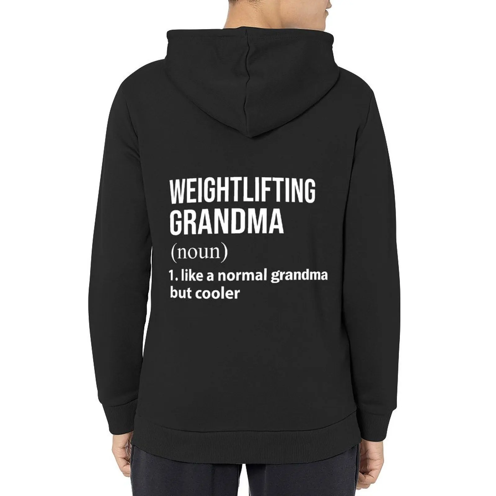 

Weightlifting grandma like a normal grandma but cooler Hoodie korean clothes autumn clothes man hoodie