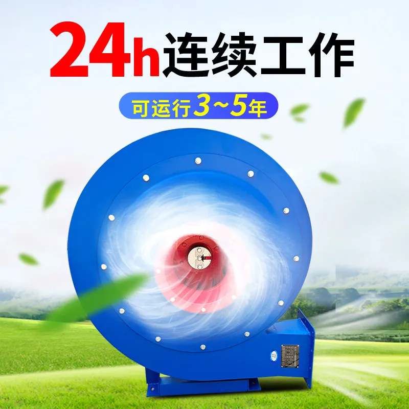 

Centrifugal fan, industrial 380V boiler duct exhaust blower, high pressure material feeding, high temperature resistant