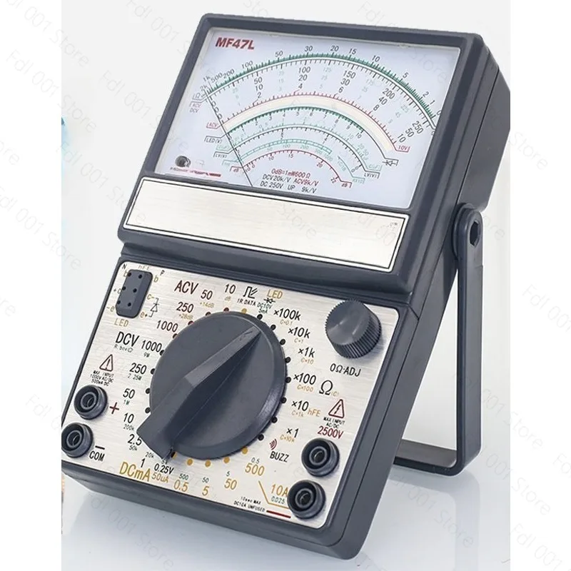 MF47L Analog Multimeter, Multi-Purpose with LED & Zener Diode Test, Burn-Out Protection Circuit No Battery
