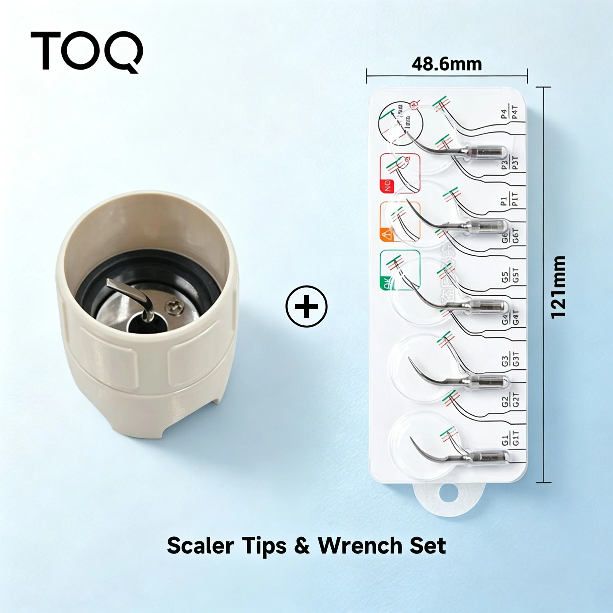 Accessoires de pièce à main ultrasonique multifonctionnel dentaire à double usage (clé et embouts) pour détartrage par endodontie et parodontie, pour clinique dentaire