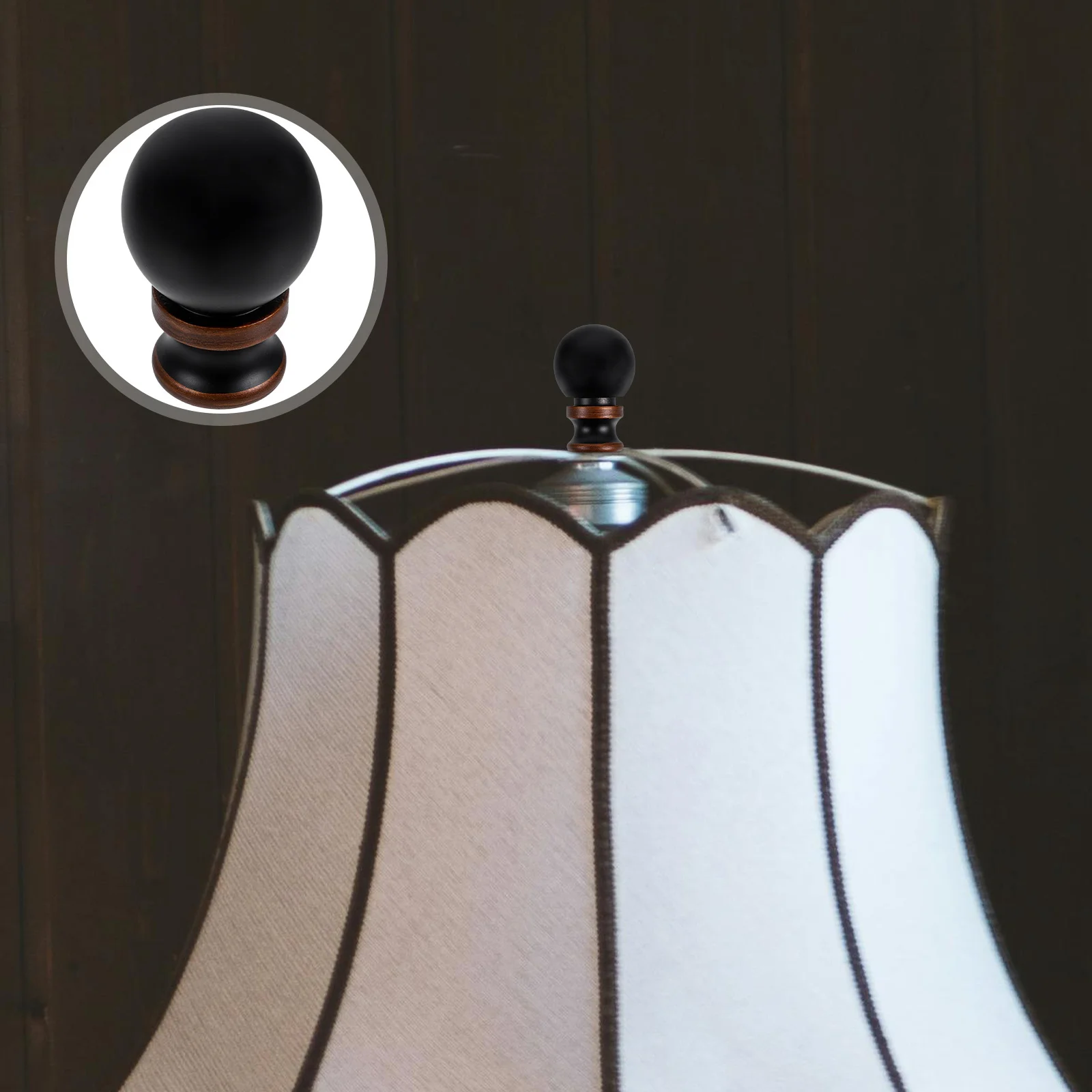 

2Pcs Lamp Finial Cap Decoration Fine Workmanship Smooth Polished Multi-Functional Use Lamp Accessories Finials for Lamps