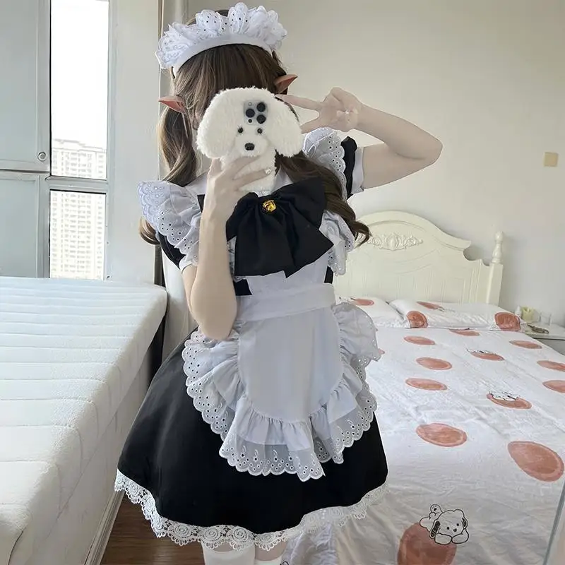 Classique Bla blanc femme de chambre orm Cosplay grande taille Lolita doux fille Dr Anime ow loween Cosplay vêtements pour femmes