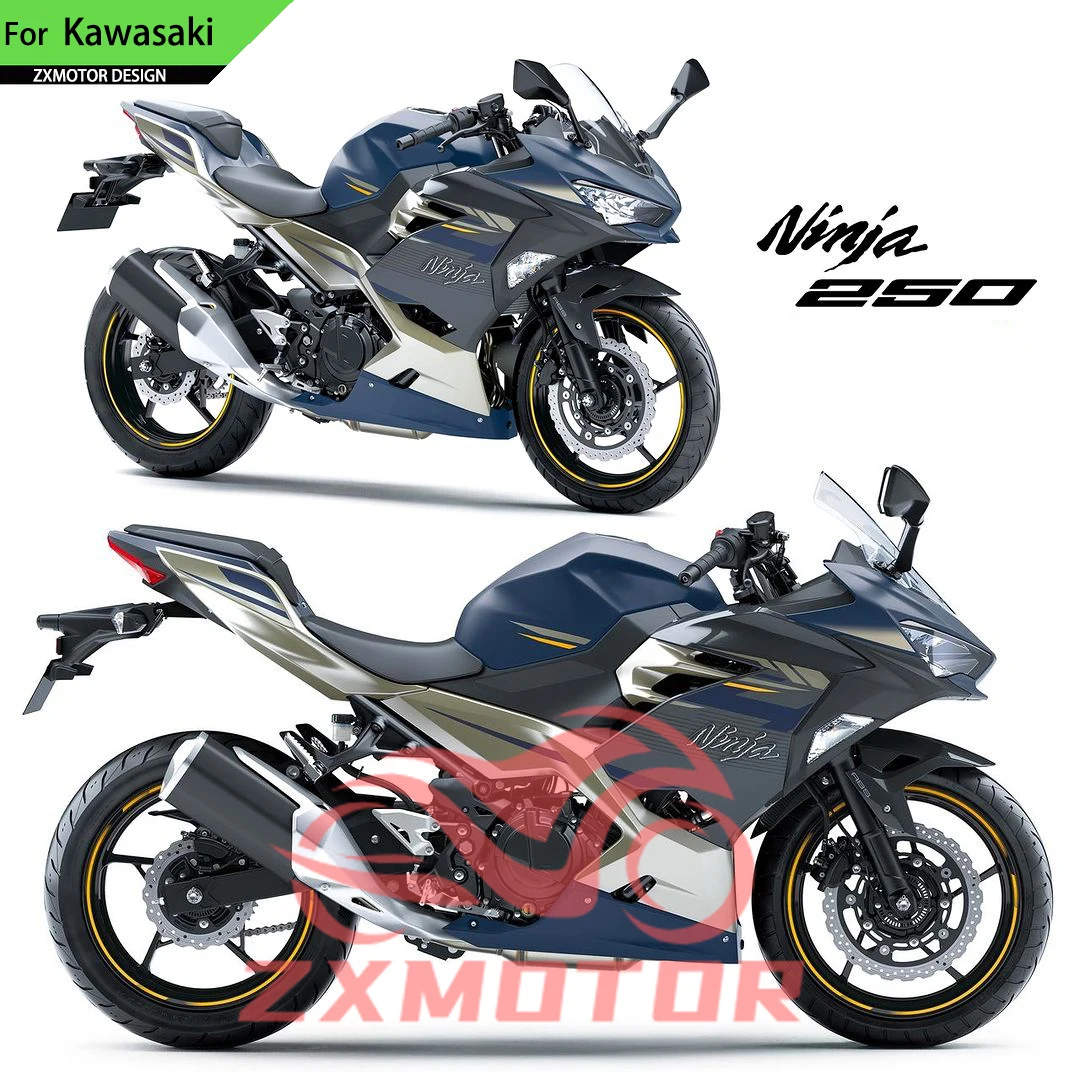 

NINJA250 18 19 20 21 22 23 Комплект обтекателей для мотоцикла Kawasaki EX250R 2018-2021 2022 2023 Комплект обтекателей для грязевого мотора Trail Bike, новый
