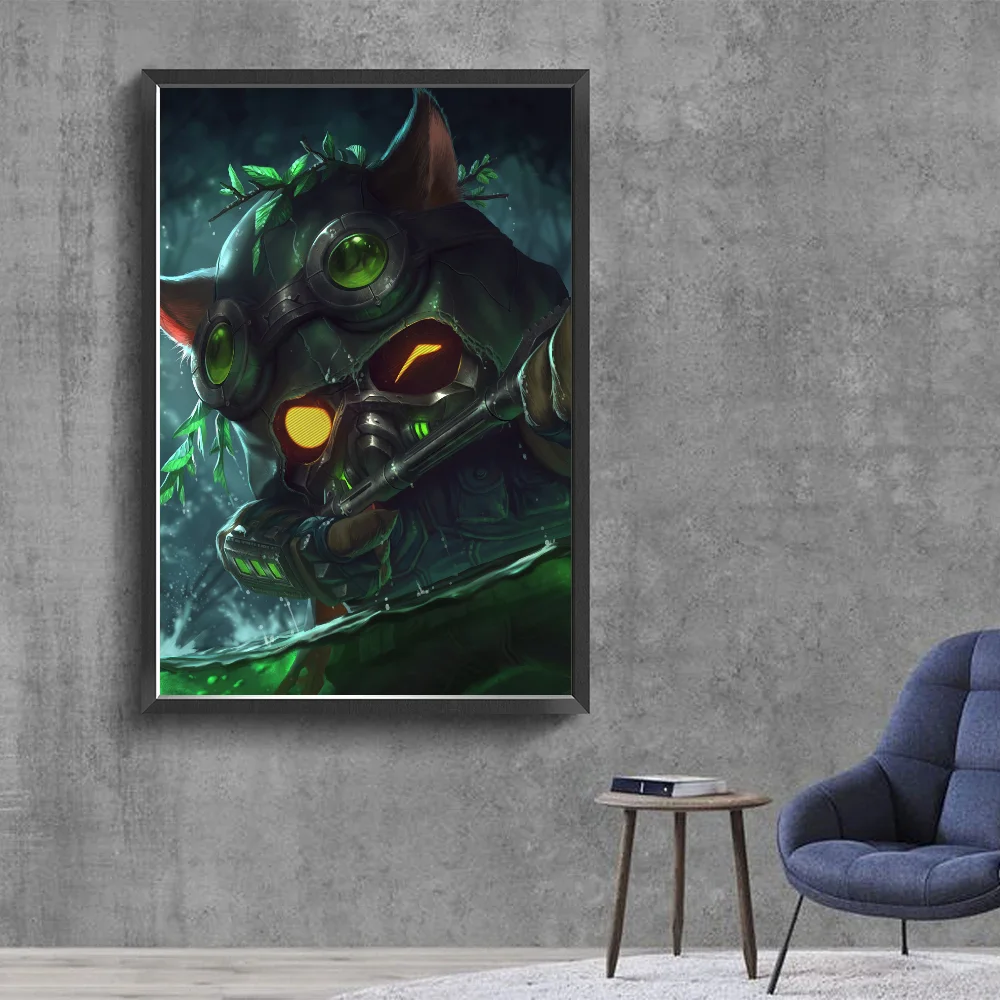 League of Legends Teemo DIY Sticky Poster Whitepaper Prints Posters Artwork Nordic Home Decor