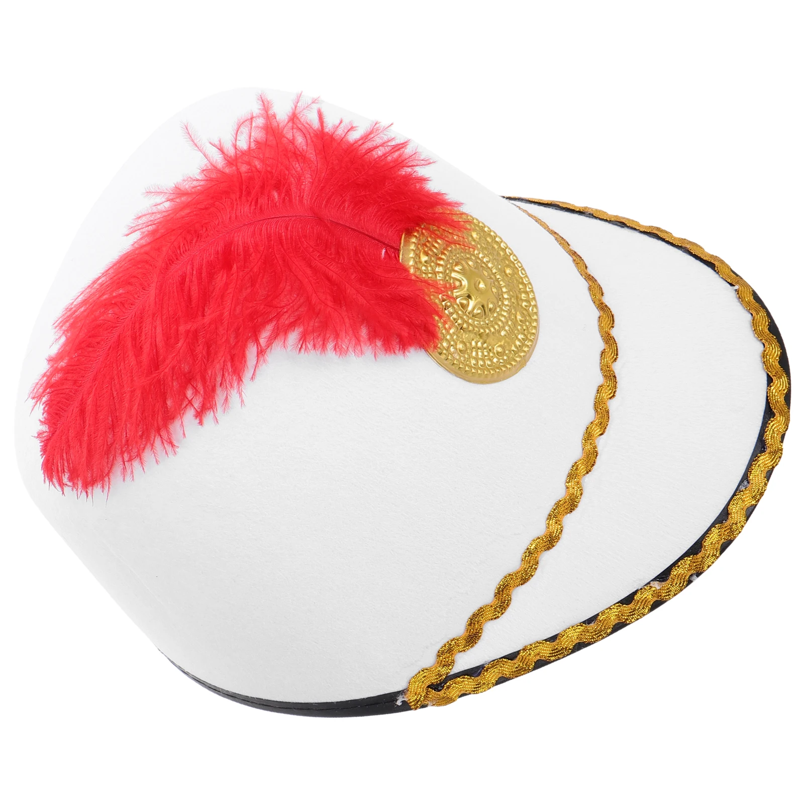 

Knight Hat with Plume Compact Design for Cosplay Costume Party Parade Festival Dress Up Event Stylish Headwear Accessory