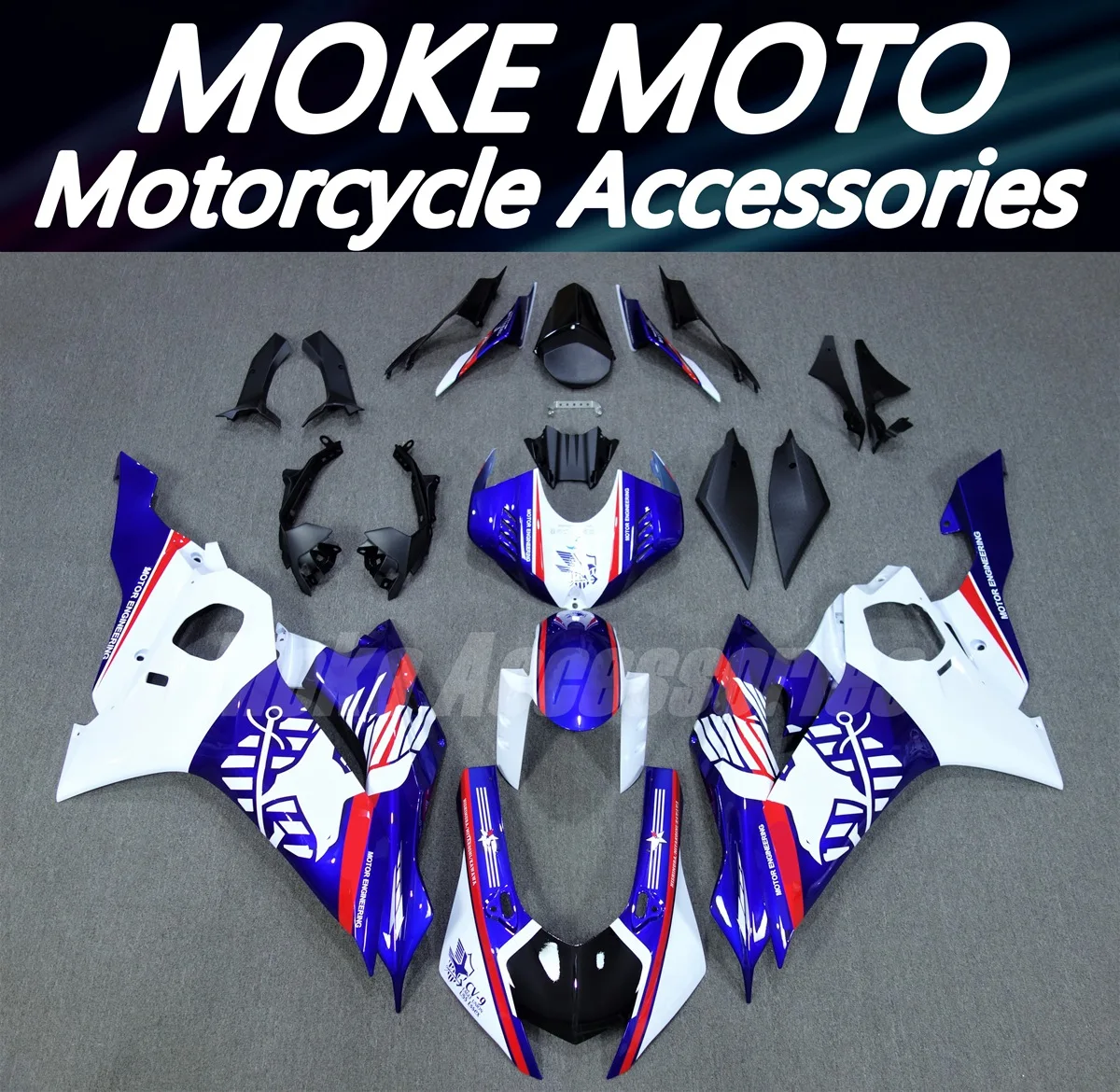 

Moke moto Motorcycle Bodywork Set For Yzf R6 2017 2018 2019 2020 2021 2022 2023 2024 Fairings Kit Fit White Blue Black Red