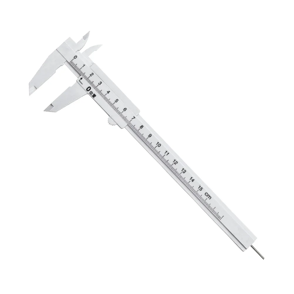 พลาสติก Vernier เครื่องวัดเส้นผ่าศูนย์กลาง 0-150 มม.รูรับแสงความลึกเส้นผ่านศูนย์กลางวัดเครื่องมือ DIY เครื่องมืองานไม้โลหะประปาชุดทํา
