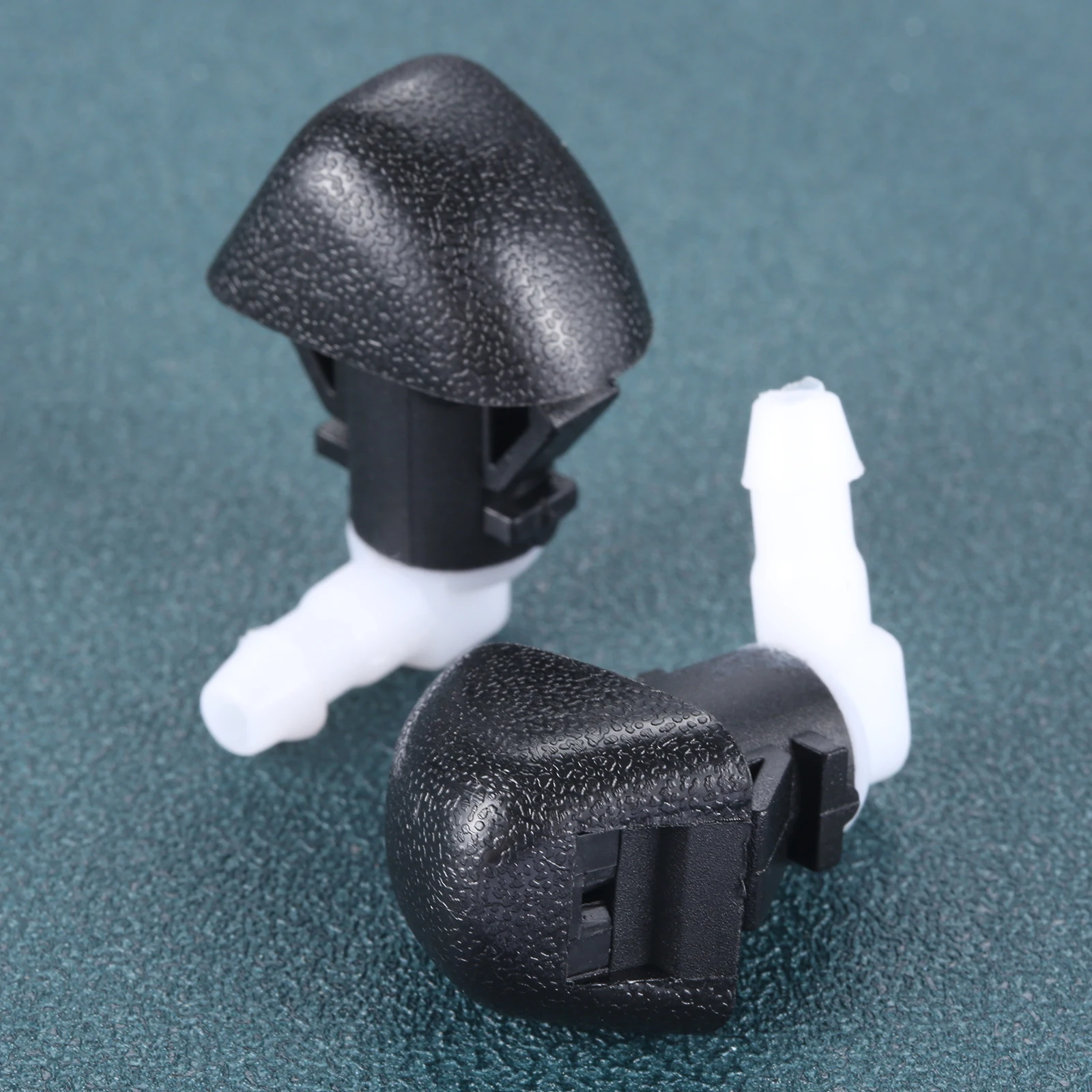 2Pcs 76810-TK8-A01 Black Plastic Car Front Windshield Washer Jet