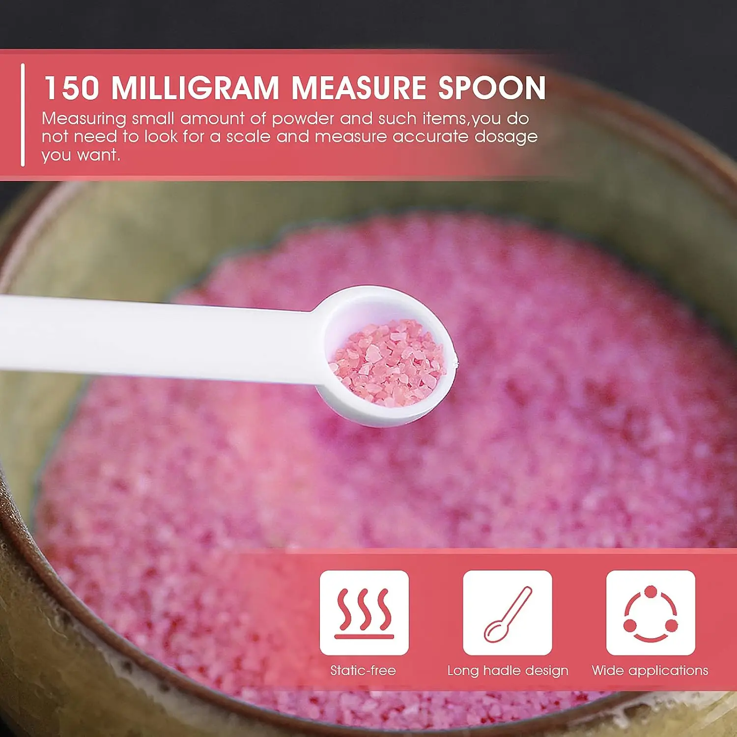 200Pcs Mini Measuring Spoons 0.15ml Micro Powder Scoop for Sugar Cosmetics Coffee Milk Glitter Measurement Tools Supplies