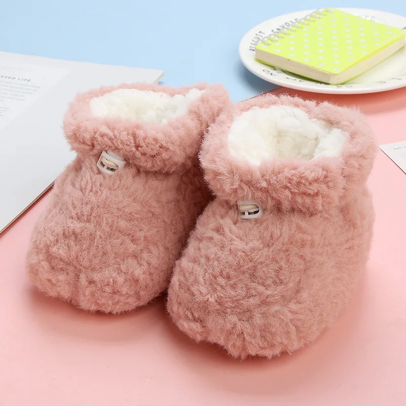 

Winter Plush Thickened Baby Shoes Soft Soles Warm 5-13 Month Old Baby Walking Shoes Cotton Shoes zapatos informales bebe niña