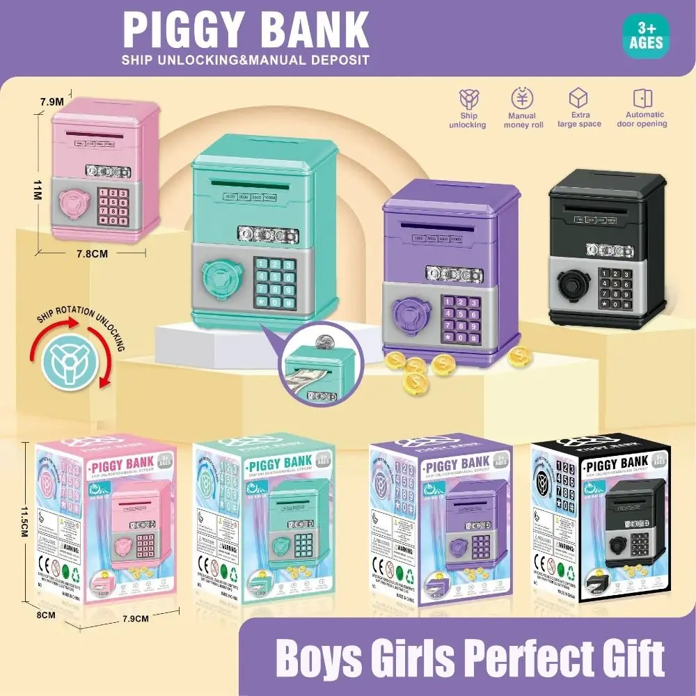 Nouvelle mot de passe tirelire pour enfants Mini ATM économie d'argent tirelire enfant cadeau jouets d'économie financière banque d'économie d'argent garçons filles