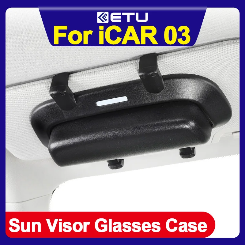 For Chery ICAR 03 Jaecoo 6 J6 EV Car Glasses Case Sun Visor Sunglasses Clip Sunglasses Glasses Frame Storage Box ICAR03