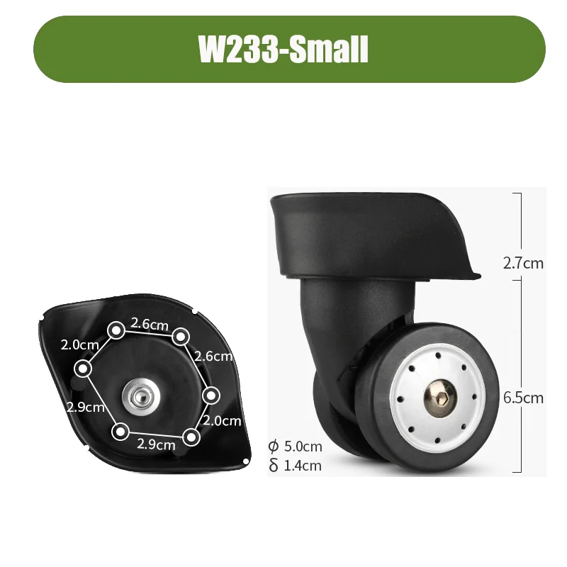 For W233 360-Degree Swivel Bearings and Wheels For Suitcases – Heavy-Duty Travel Repair Parts and Replacement Components
