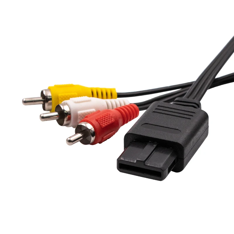 1.8M AV TV RCA Video Cord Cable for SNES Game Cube for Nintend N64/64 Game Cable for SFC 2 Audio Output Connectors
