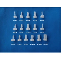 Plastic Pipe Fitting Pagoda Barb to 1/8 1/4 3/8 1/2 3/4 BSP Female Thread Coupling Reducing Straight Fish Tank Hose Connector