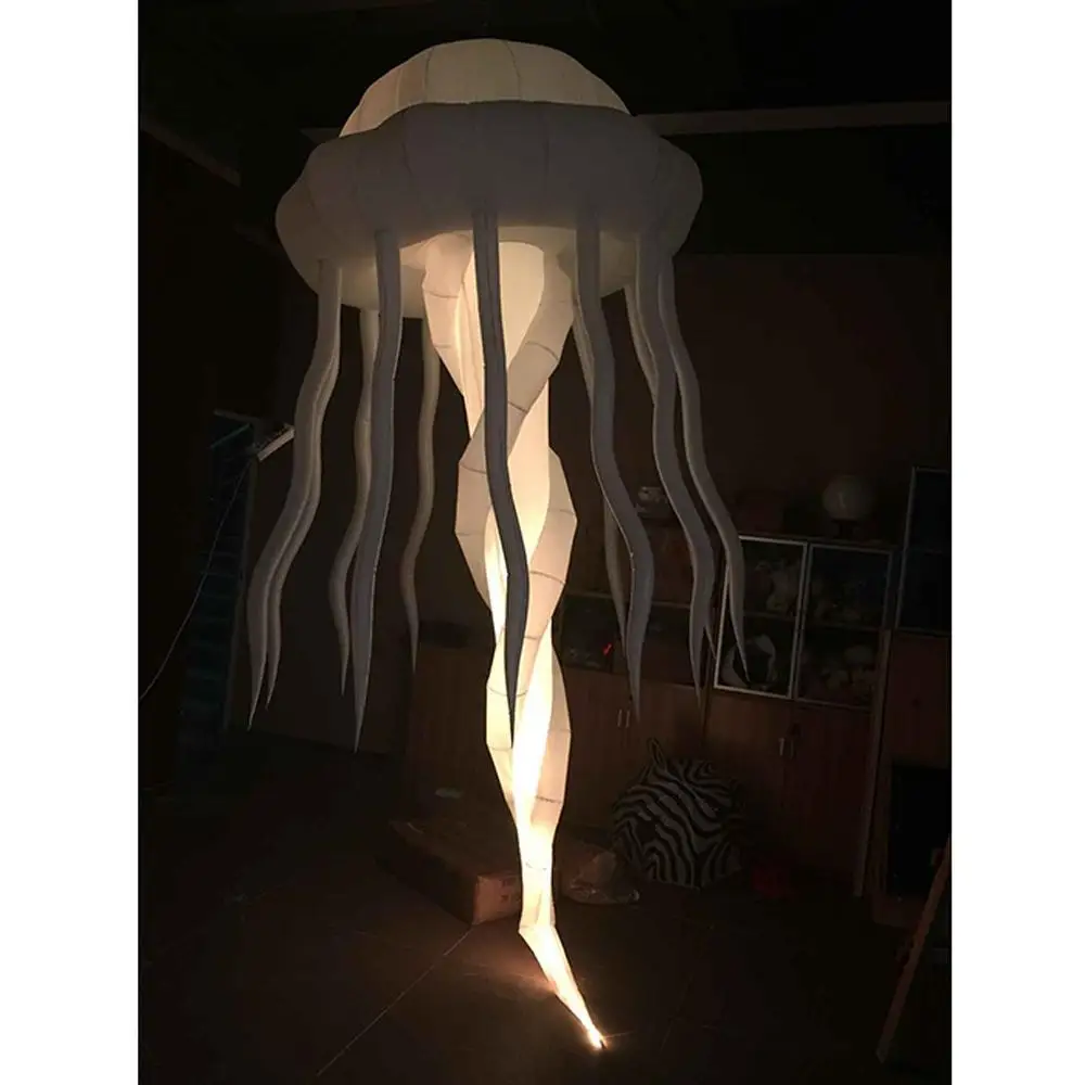 Medusa inflable de iluminación hermosa colgante con LED para techo de discoteca o decoración de fiesta musical