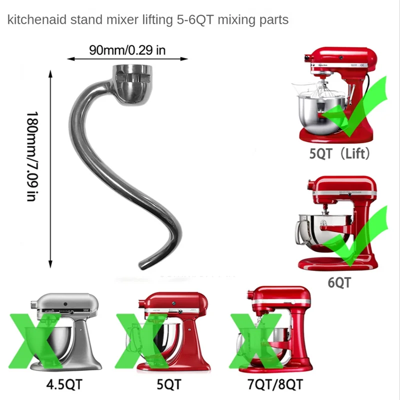 Replacement Assecories for Kitchenaid Mixer for Kitchenaid 5-6QT Tilt-Head Stand Mixers for Kitchenaid Paddle Attachment