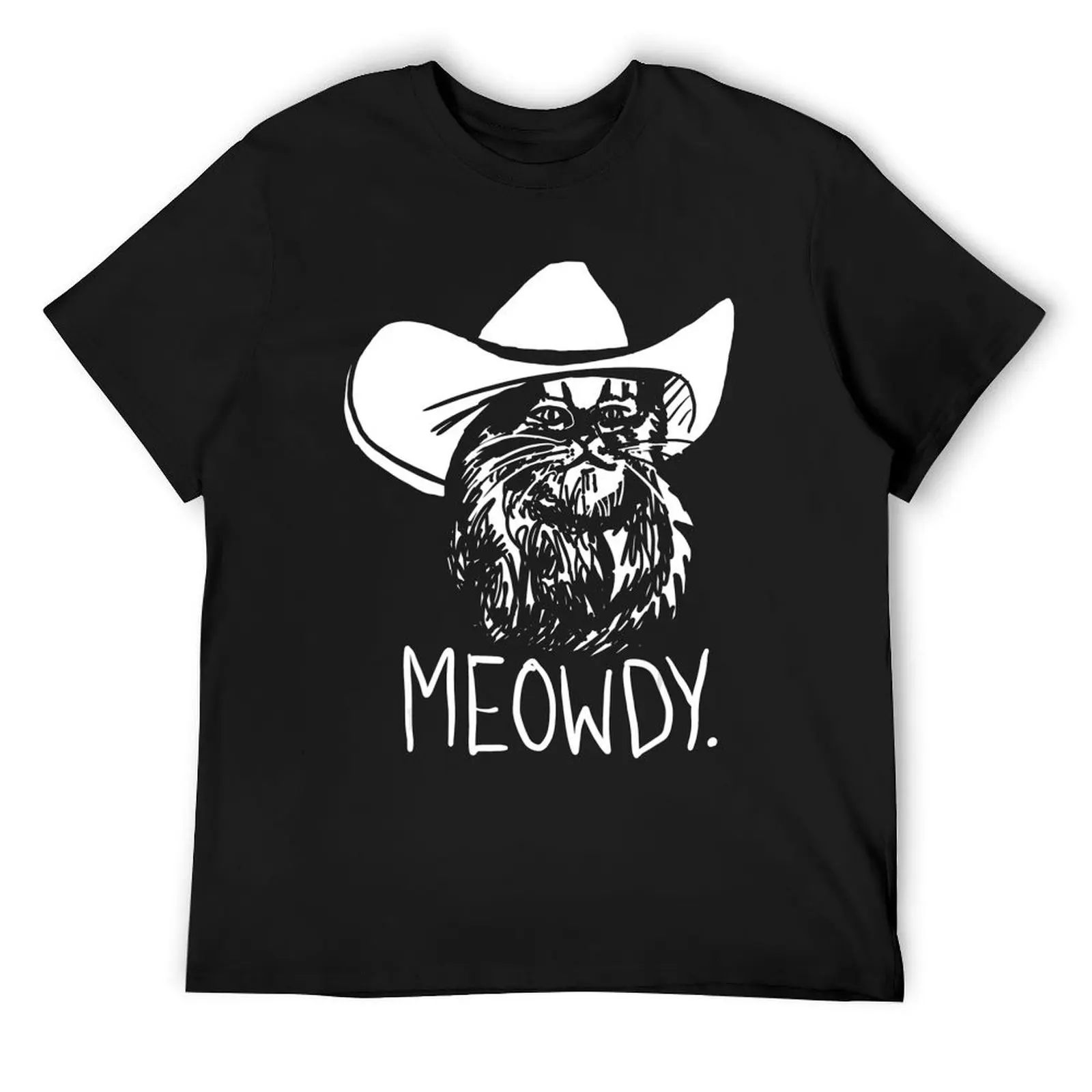 Meowdy Texas Cat Meme T-Shirt new edition cute clothes Short sleeve tee plain men graphic t shirts