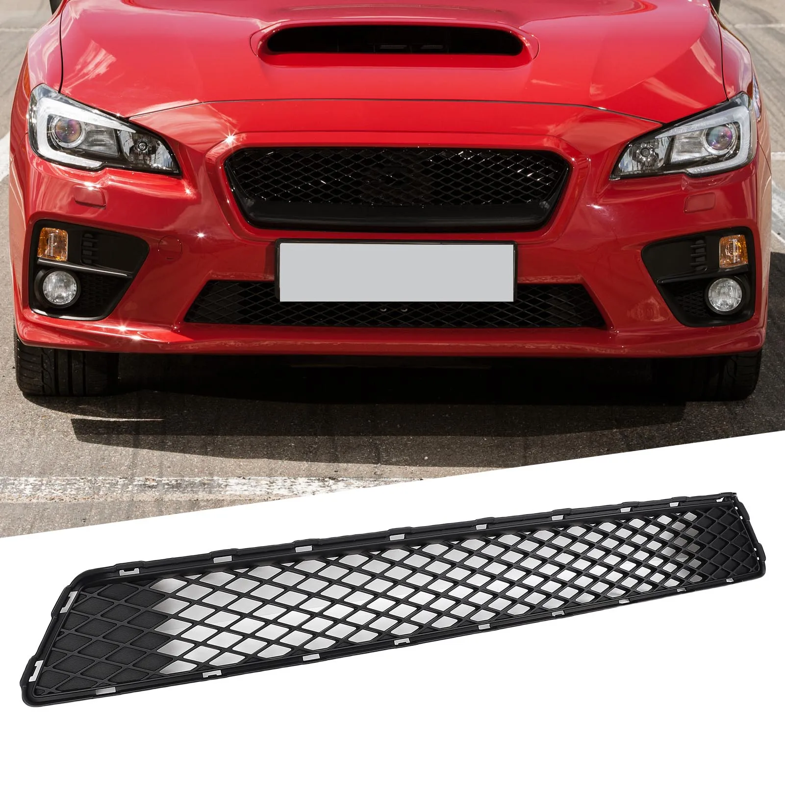

Front Bumper Lower Grille 57731VA080 Black Front Bumper Cover Grill Replacement For WRX STi 2015-2017