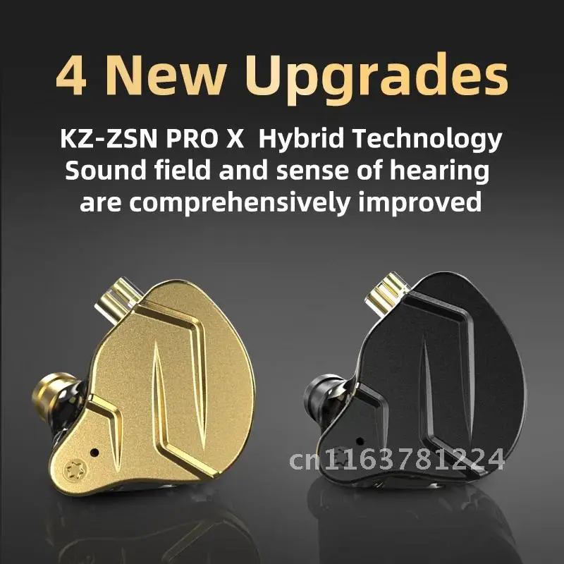 KZ ZSN Pro X Earphone Hybrid Technology Wired Headphones Metal Bass HiFi Headset Noise Reduction Musician Monitor Earbuds fone