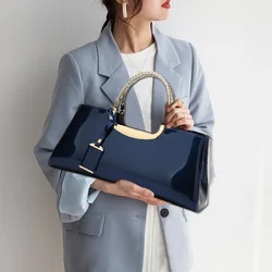 European and American fashion light glue lacquer leather portable women's bag, one shoulder wedding bag, bride bag, banquet bag