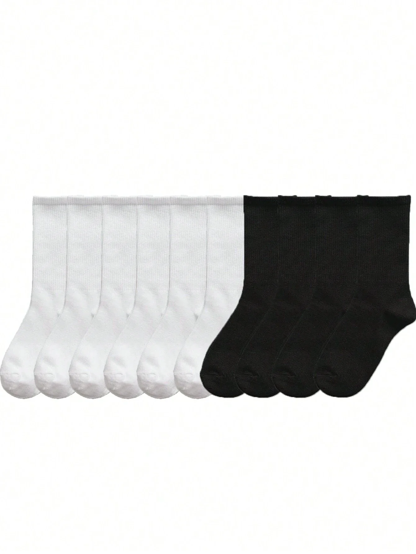 6 pares de calcetines sólidos