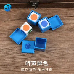 Eye Perspective Dice Box Magic Tricks Distinguish Color Through Sound Dice Close Up Street Magic Props Mentalism Funny Toys