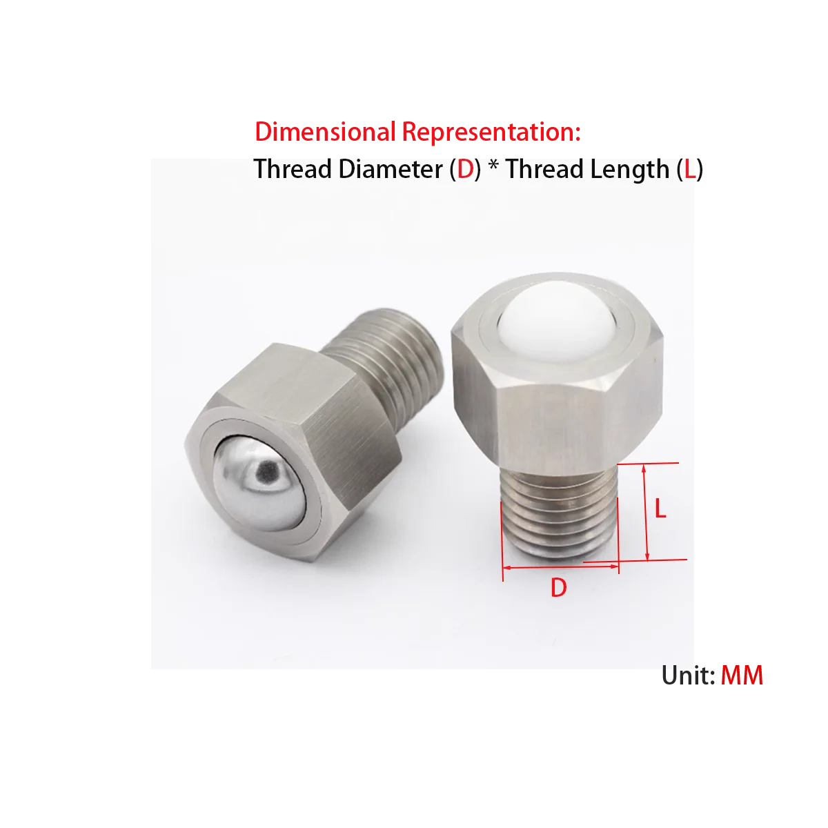 

Stainless Steel Screw Type Hexagonal Bolt Type Universal Steel Ball Roller Bearing