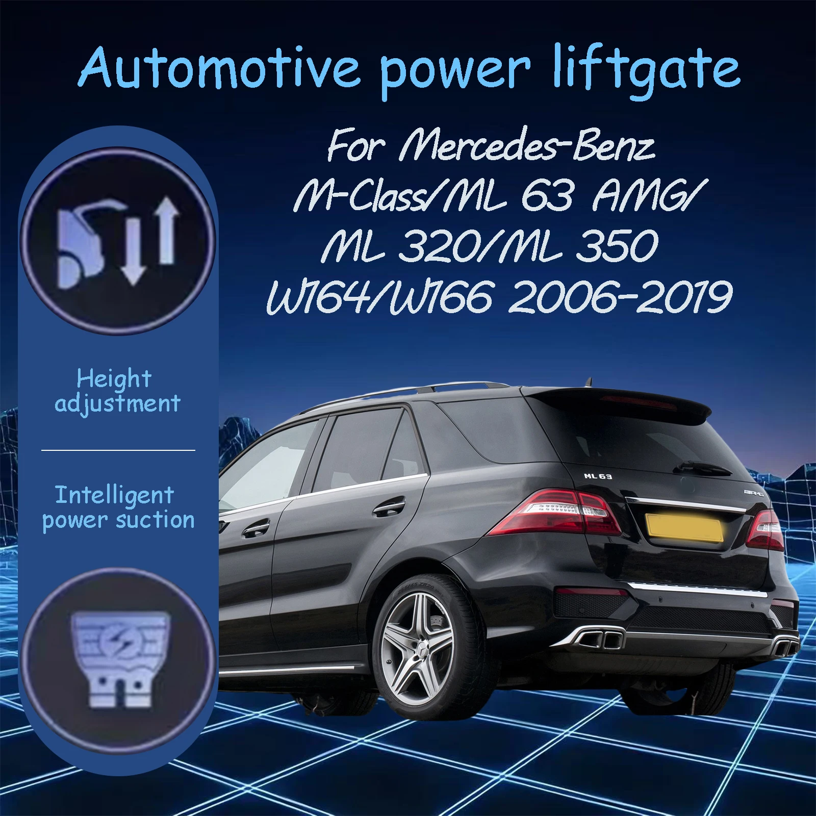 For Mercedes-Benz M-Class/ML 63 AMG/ML 320/ML 350 W164/166 Electric tailgate automatic suction locks suitable Trunk modification
