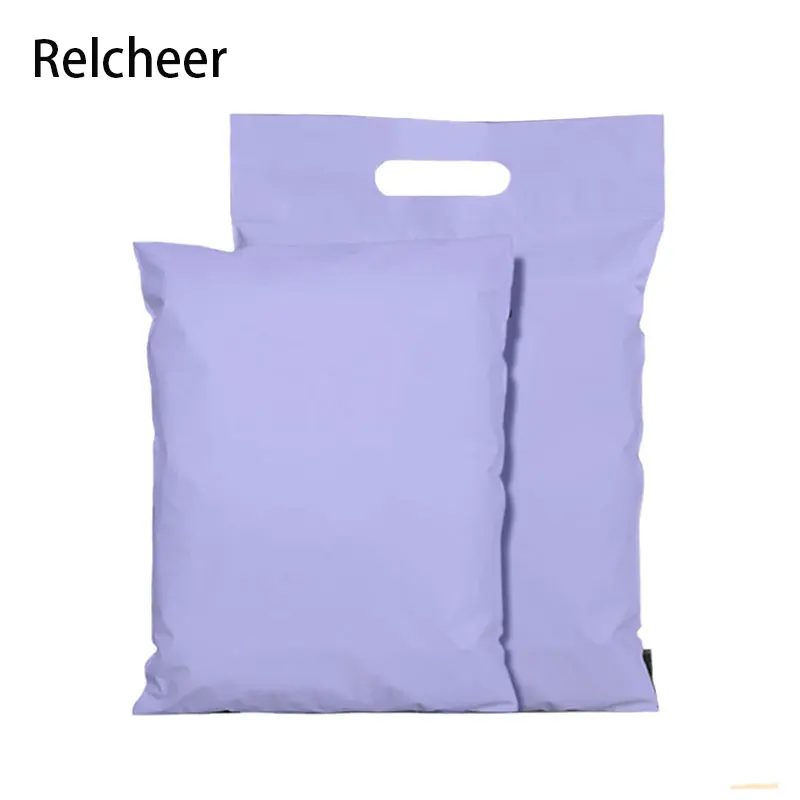 

Relcheer Portable Cloth Mailing Bag with Handle Transport Logistics Courier Post Pouch Self Seal Light Purple Express Mailer Bag