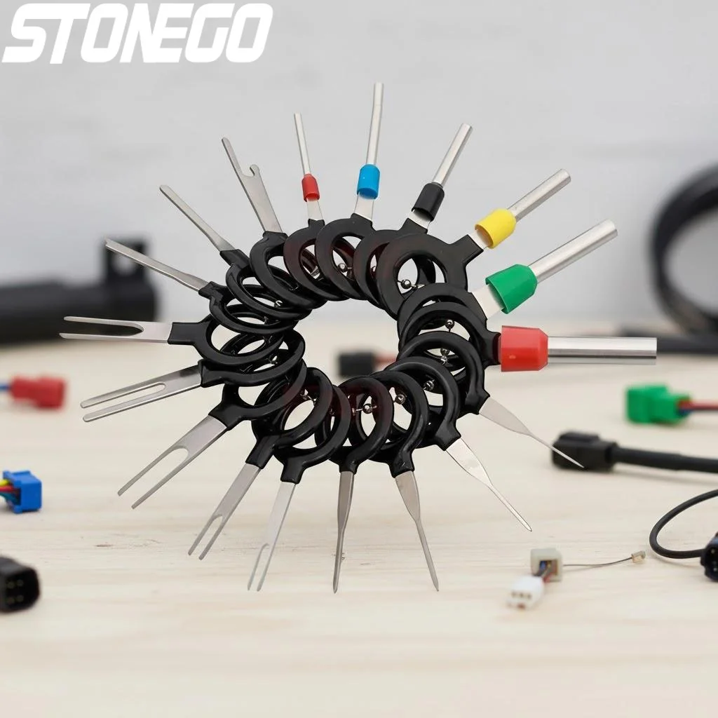 

Инструмент для снятия автомобильных клемм, съемник электрических проводов и обжимных соединителей, экстрактор штыревых контактов из нержавеющей стали, ручной инструмент для автомобилей