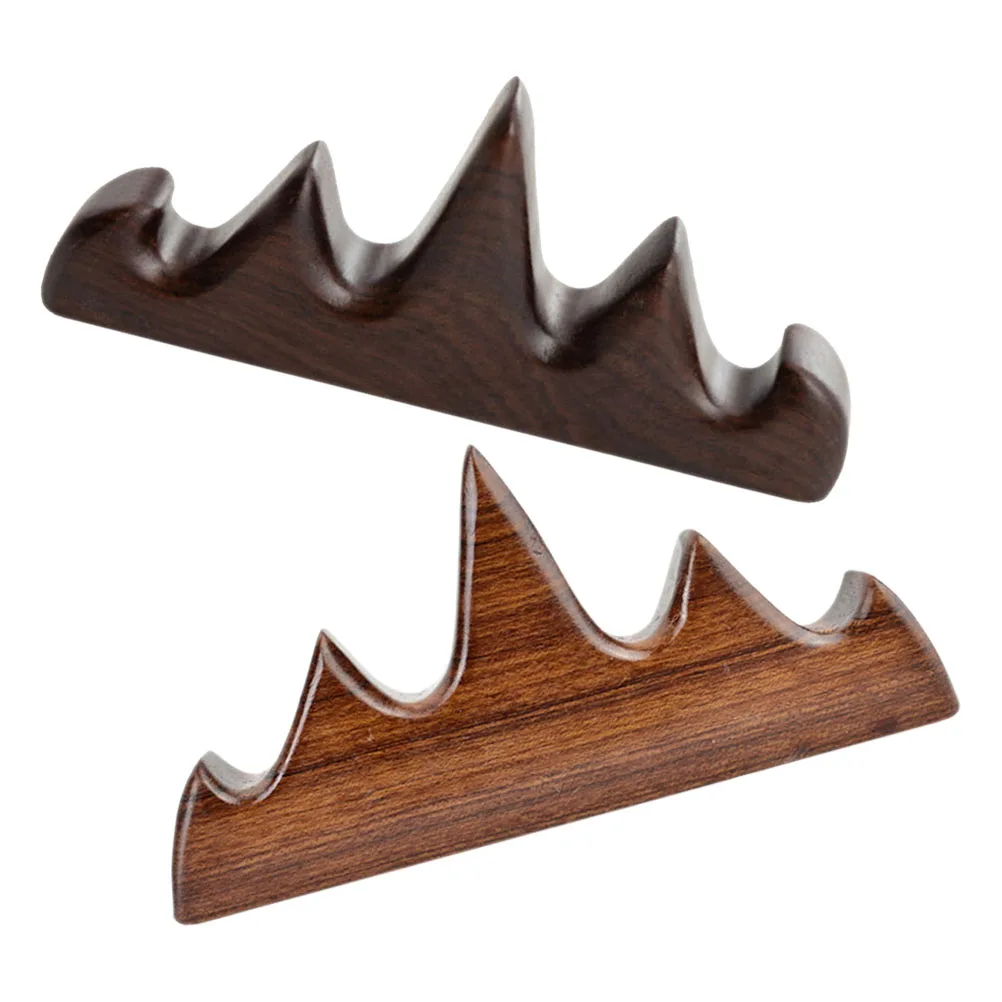 

2Pcs Wooden Brush Pen Rest Creative Chinese Style Calligraphy Brush Holder Desktop Organizer Art Supplies Calligraphy Pen Holder