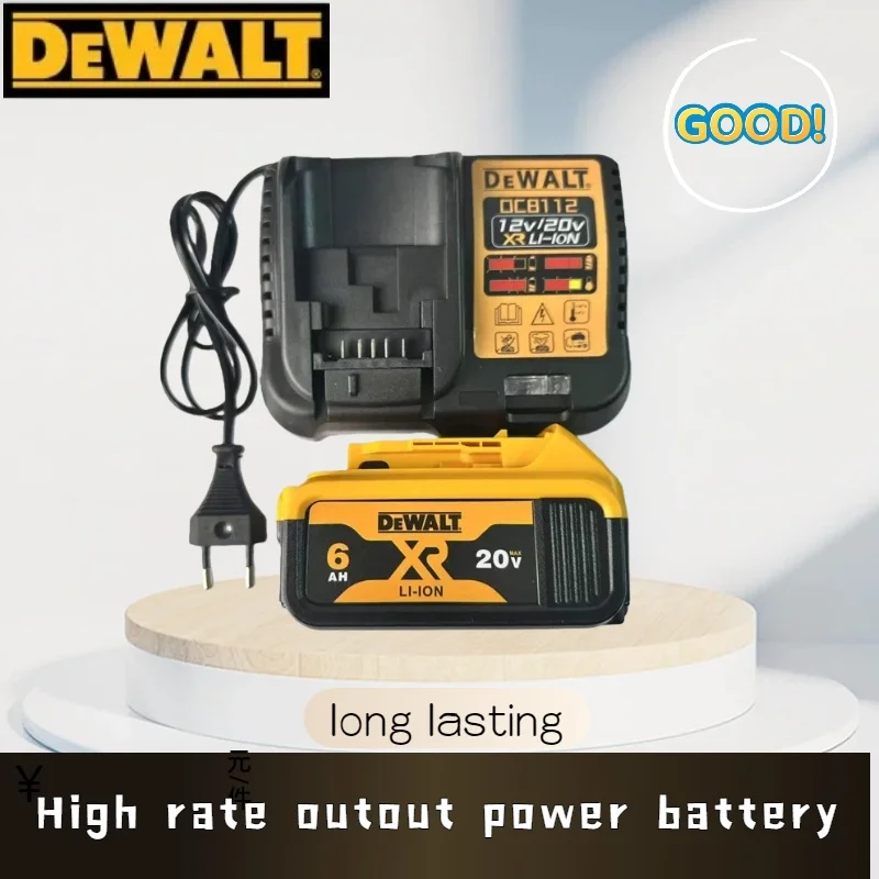 NEW Durable Original DeWALT  20V 6.0Ah battery,for DeWALT Power Tool with Charger,large capacity，fas