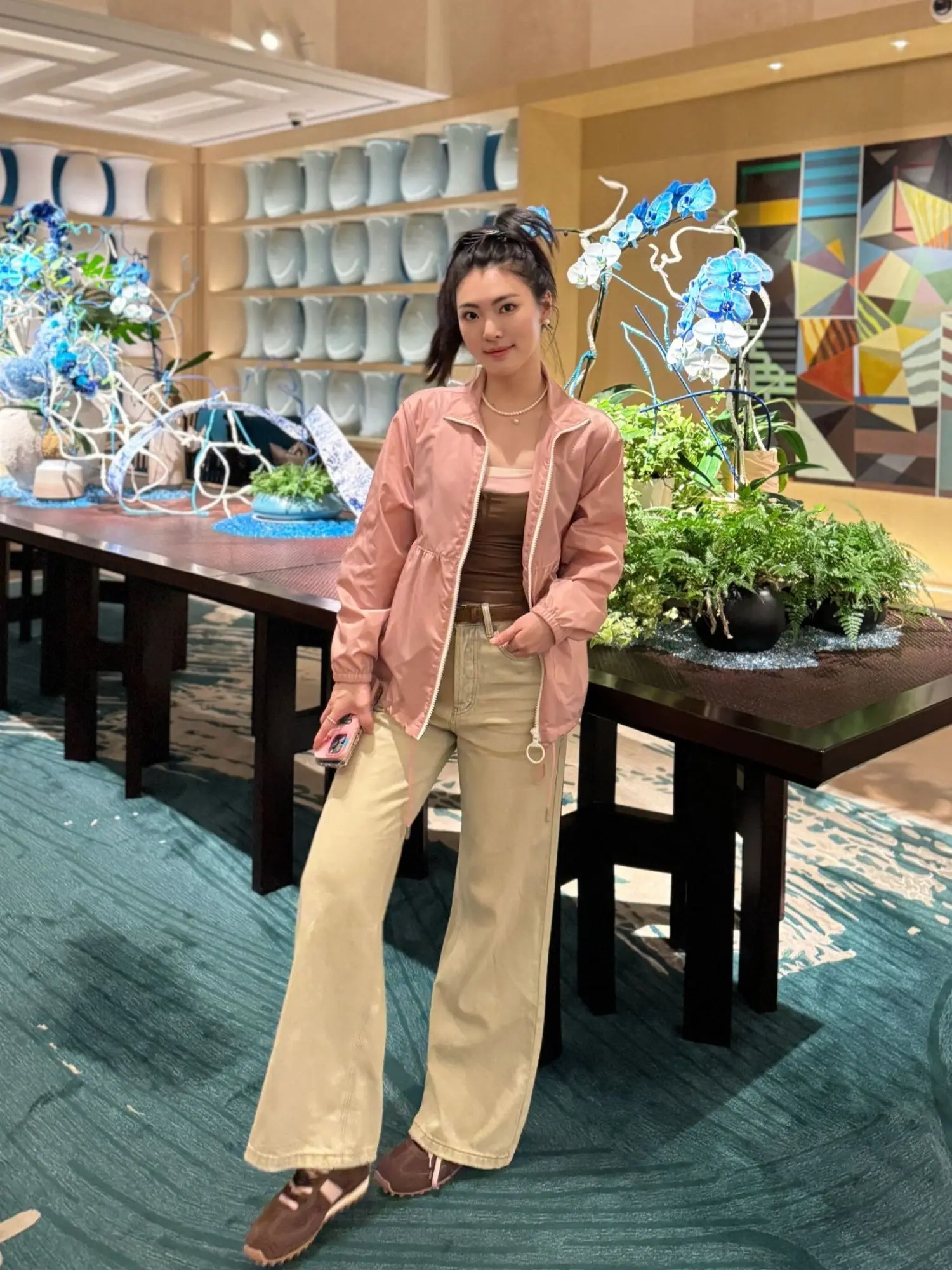 

Женский хлопковый жилет AW Wang Na Na Ce без подкладки, синий, модный, на пуговицах, без бретелек, простой, стильный.