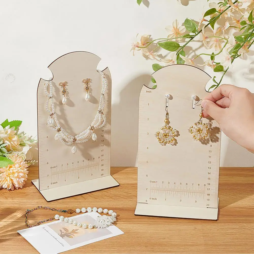 Earring Organizer Rack Wooden Earring Organizer Frame with Pre-drilled Holes for Easy Assembly Stable Display for Earring