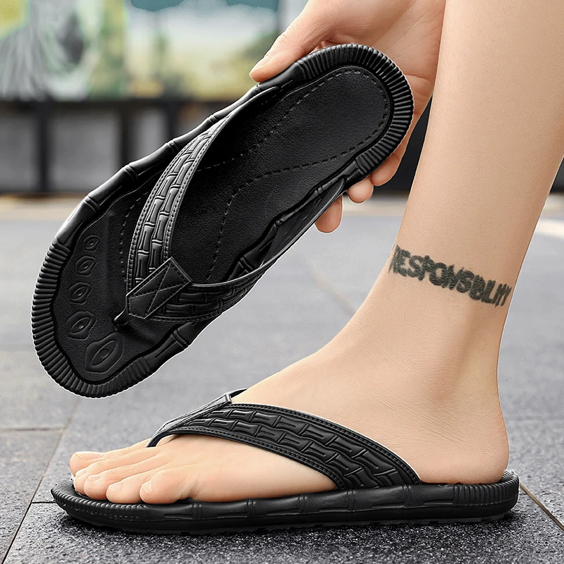 

Летние мужские пляжные шлепанцы с мягкой подошвой и мягкой подкладкой на щиколотке, мягкие, удобные, модные, качественные шлепанцы